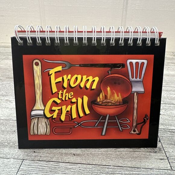 FROM THE GRILL -‎ GRILLING COOKBOOK - SCHOOLMATE - 2002 - Top Spiral - Stands Up - Picture 12 of 12